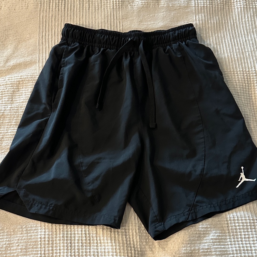 Jordan Men's Black and White Athletic Shorts Dri Fit